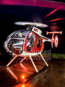 Matt Newton. Helicopter Pilot, Farmer. Landing on a wet, late night, mission, Urenui, New Plymouth (54128QF00)